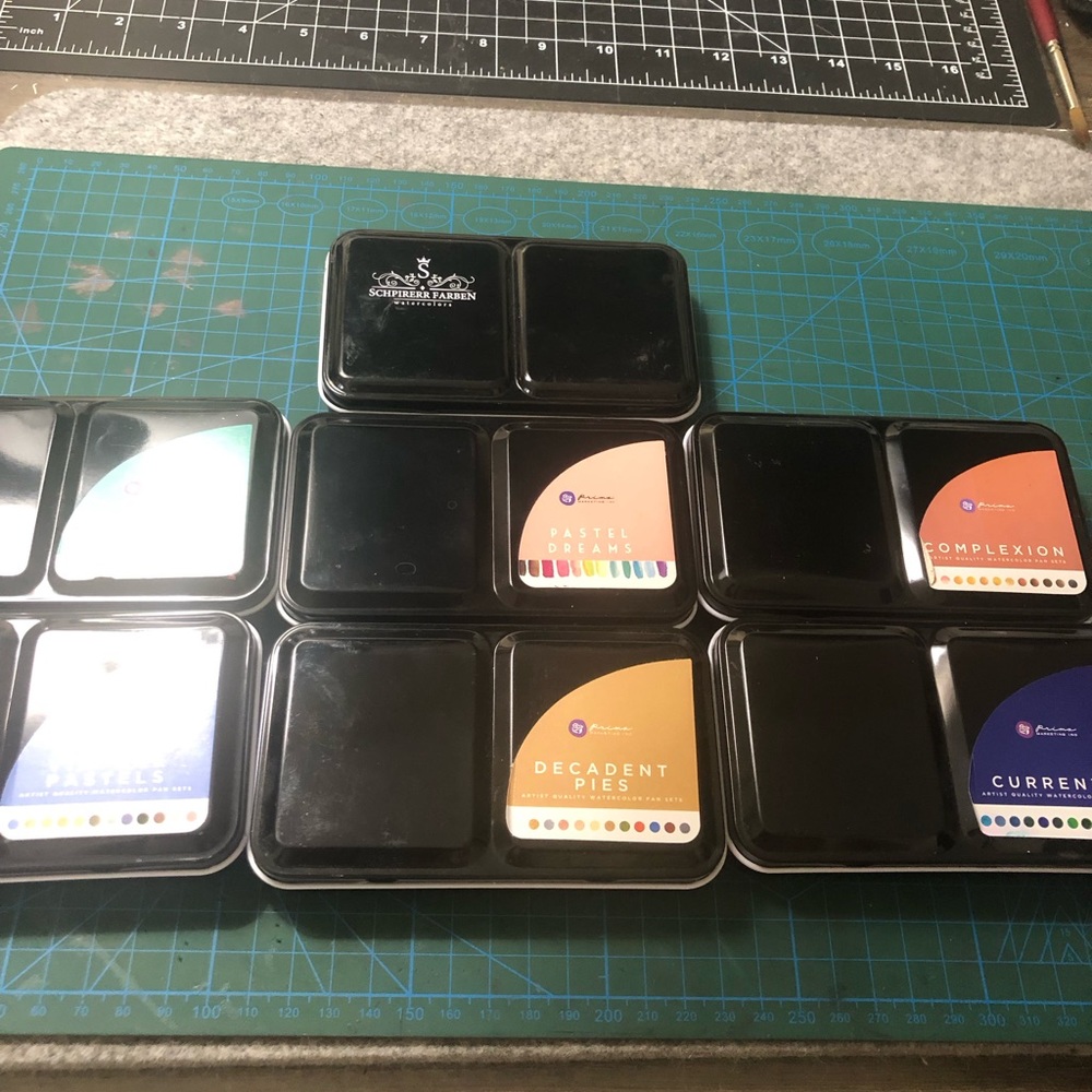 Prisma/Schpirerr Farben watercolors pan $15 each.
